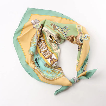 Hermès Carré 90 "IN SALZBURG" Silk handkerchief in Green