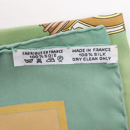 Hermès Carré 90 "IN SALZBURG" Silk handkerchief in Green