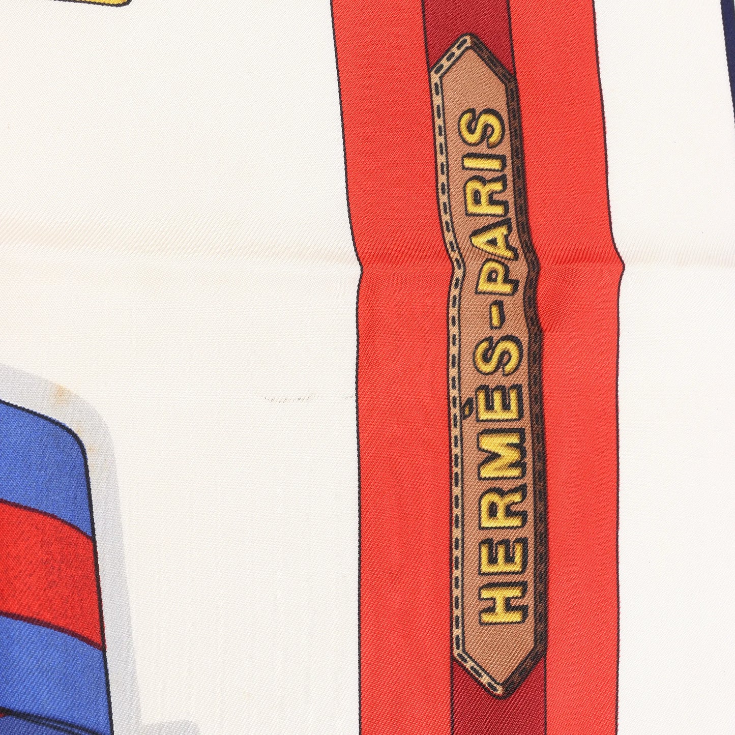 Hermès Carré 90 "Les Sangles" Silk handkerchief in Multicolor