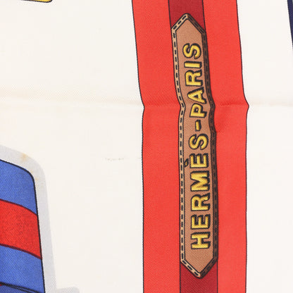Hermès Carré 90 "Les Sangles" Silk handkerchief in Multicolor