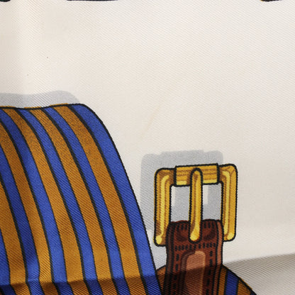 Hermès Carré 90 "Les Sangles" Silk handkerchief in Multicolor