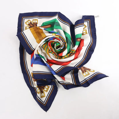 Hermès Carré 90 "Les Sangles" Silk handkerchief in Multicolor