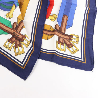 Hermès Carré 90 "Les Sangles" Silk handkerchief in Multicolor