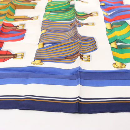 Hermès Carré 90 "Les Sangles" Silk handkerchief in Multicolor