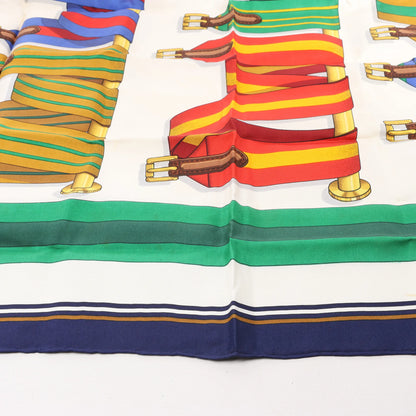 Hermès Carré 90 "Les Sangles" Silk handkerchief in Multicolor