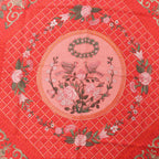 Hermès Carré 90 "JEUX DE PAILLE" Cashmere x Silk handkerchief in Red