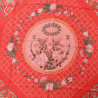 Hermès Carré 90 "JEUX DE PAILLE" Cashmere x Silk handkerchief in Red