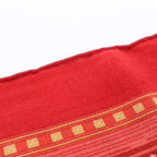 Hermès Carré 90 "JEUX DE PAILLE" Cashmere x Silk handkerchief in Red