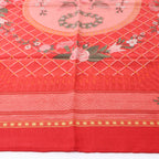 Hermès Carré 90 "JEUX DE PAILLE" Cashmere x Silk handkerchief in Red