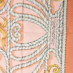 Hermès Carré 90 "JOUVENCE" Silk handkerchief in Orange