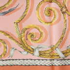Hermès Carré 90 "JOUVENCE" Silk handkerchief in Orange