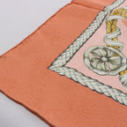 Hermès Carré 90 "JOUVENCE" Silk handkerchief in Orange