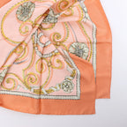 Hermès Carré 90 "JOUVENCE" Silk handkerchief in Orange