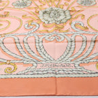 Hermès Carré 90 "JOUVENCE" Silk handkerchief in Orange
