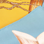 Hermès Carré 90 "Jardin Creole" Silk handkerchief in Blue