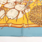 Hermès Carré 90 "Jardin Creole" Silk handkerchief in Blue