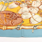 Hermès Carré 90 "Jardin Creole" Silk handkerchief in Blue