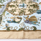 Hermès Carré 90 "Joies d’Hiver" Silk handkerchief in Beige