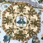 Hermès Carré 90 "Joies d’Hiver" Silk handkerchief in Beige