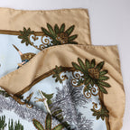 Hermès Carré 90 "Joies d’Hiver" Silk handkerchief in Beige