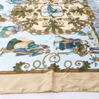 Hermès Carré 90 "Joies d’Hiver" Silk handkerchief in Beige