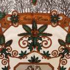 Hermès Carré 90 "Joies d’Hiver" Silk handkerchief in Brown