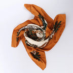 Hermès Carré 90 "Joies d’Hiver" Silk handkerchief in Brown