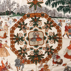 Hermès Carré 90 "Joies d’Hiver" Silk handkerchief in Brown