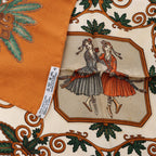 Hermès Carré 90 "Joies d’Hiver" Silk handkerchief in Brown
