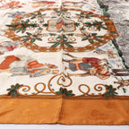 Hermès Carré 90 "Joies d’Hiver" Silk handkerchief in Brown