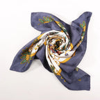 Hermès Carré 90 "Joies d’Hiver" Silk handkerchief in Navy Blue