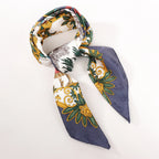 Hermès Carré 90 "Joies d’Hiver" Silk handkerchief in Navy Blue