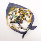 Hermès Carré 90 "Joies d’Hiver" Silk handkerchief in Navy Blue