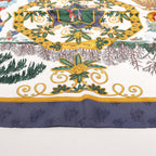 Hermès Carré 90 "Joies d’Hiver" Silk handkerchief in Navy Blue