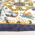Hermès Carré 90 "Joies d’Hiver" Silk handkerchief in Navy Blue