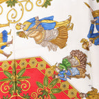 Hermès Carré 90 "Joies d’Hiver" 100% Silk Scarf in Red
