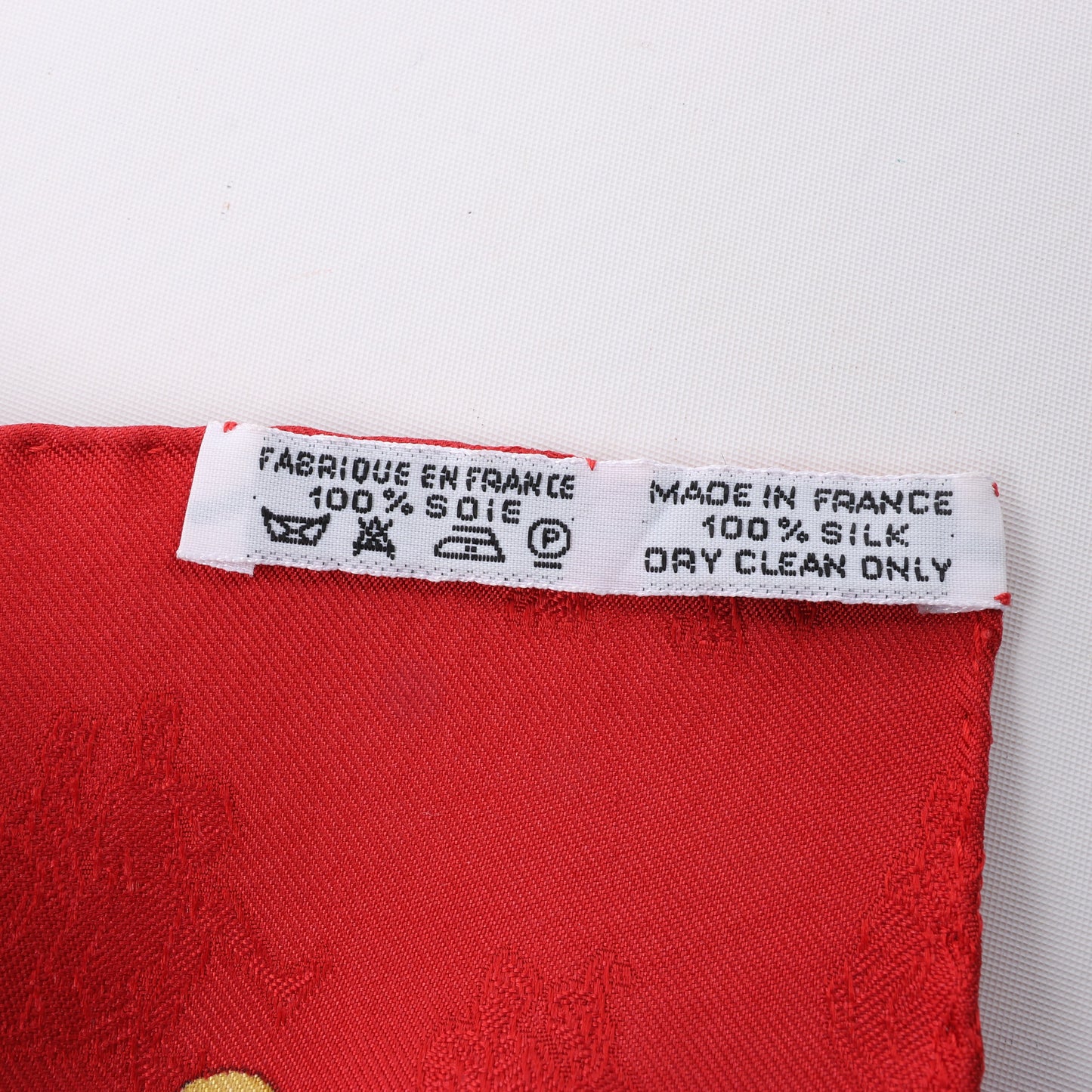 Hermès Carré 90 "Joies d’Hiver" 100% Silk Scarf in Red