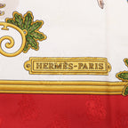 Hermès Carré 90 "Joies d’Hiver" 100% Silk Scarf in Red