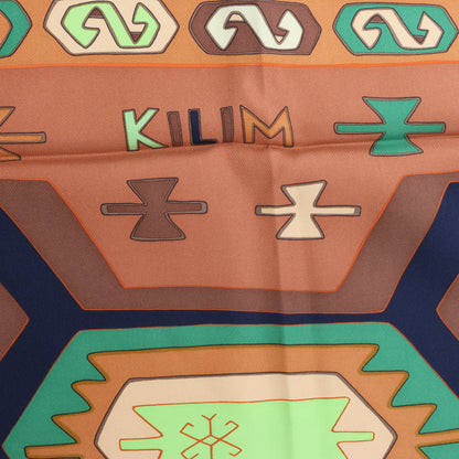Hermès Carré 90 "KILIM" Silk handkerchief in Brown