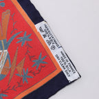 Hermès Carré 90 "Kachinas" Silk handkerchief in Navy Blue
