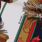 Hermès Carré 90 "Kachinas" Silk handkerchief in Navy Blue