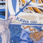 Hermès Carré 90 "Kawaora" Silk handkerchief in Blue