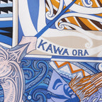 Hermès Carré 90 "Kawaora" Silk handkerchief in Blue