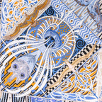 Hermès Carré 90 "Kawaora" Silk handkerchief in Blue
