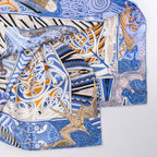 Hermès Carré 90 "Kawaora" Silk handkerchief in Blue