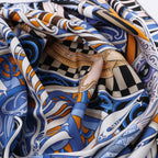 Hermès Carré 90 "Kawaora" Silk handkerchief in Blue