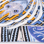 Hermès Carré 90 "Kawaora" Silk handkerchief in Blue