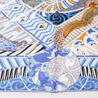 Hermès Carré 90 "Kawaora" Silk handkerchief in Blue