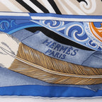 Hermès Carré 90 "Kawaora" Silk handkerchief in Blue