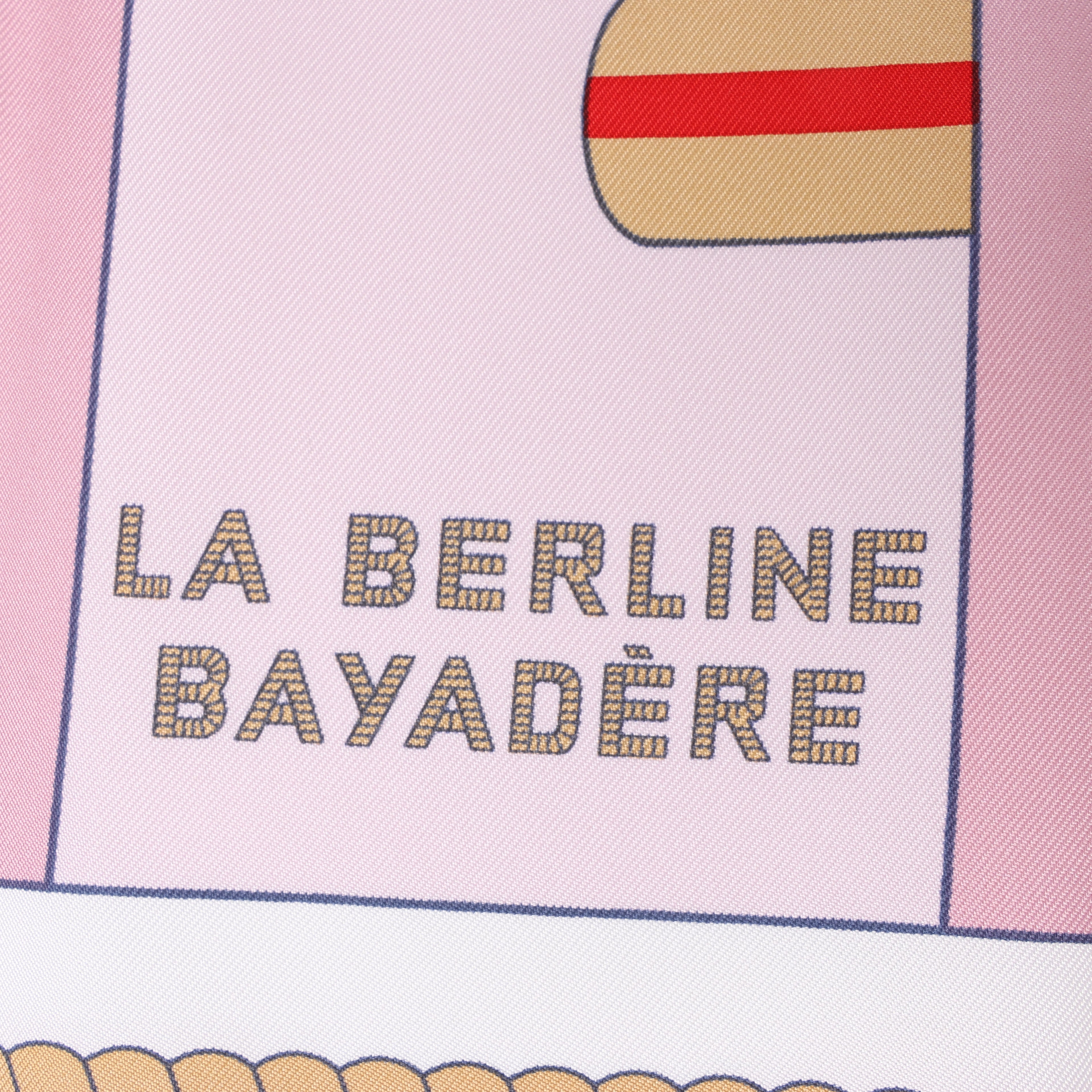 Hermès Carré 90 "LA BERLINE BAYADERE" Silk handkerchief in Pink